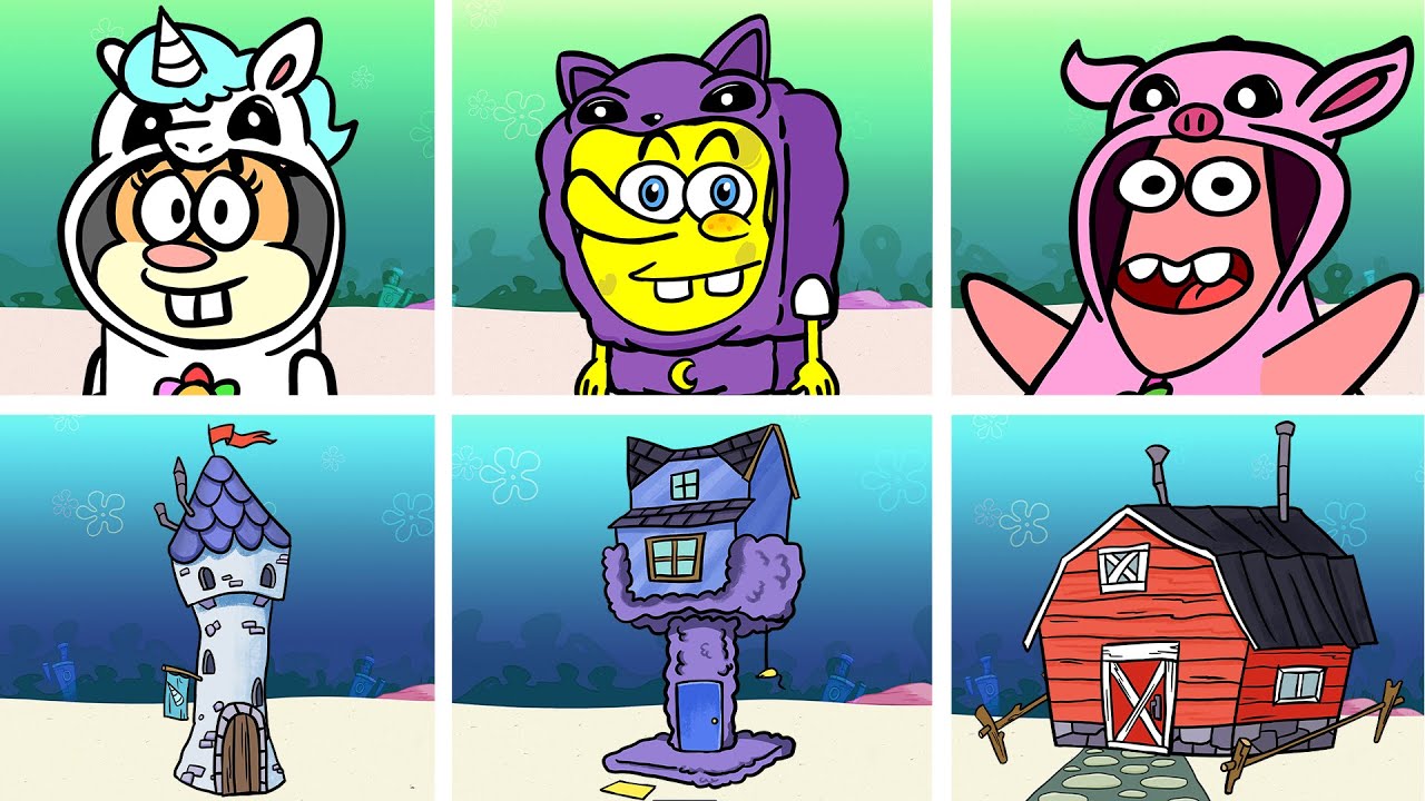 SpongeBob's Team vs ITALIAN BRAINROT HOUSE! | Cartoon Animation