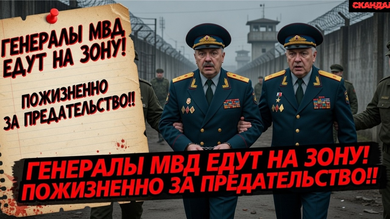 Генералы МВД едут на зону! ПОЖИЗНЕННО за предательство!