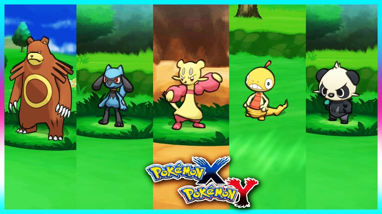 Pokemon X & Y - Ursaring,Riolu,Mienfoo,Scraggy & Pancham Locations