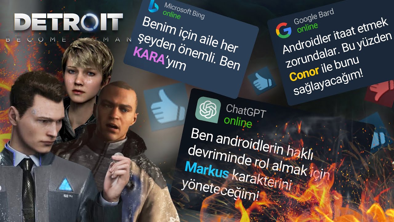3 Farklı Yapay Zeka Birlikte Bu Oyunu Oynayabilir mi? | Detroit Become Human
