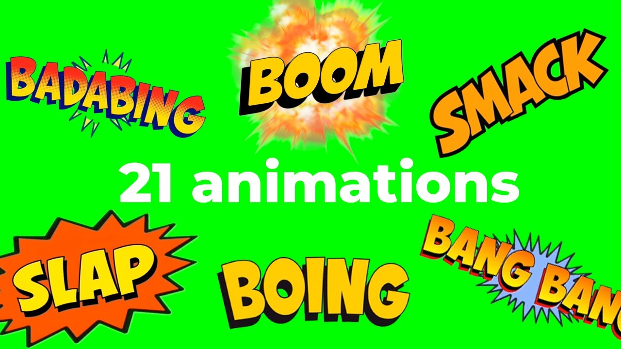 BOOM BAM SMACK VFX Pack – High Quality Comic Green Screen Animations