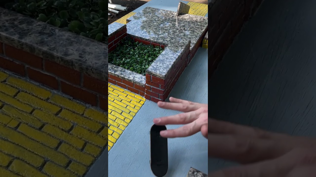 Fingerboard Granite Brick Ledge Skatepark Kicker Ramp Sesh #fingerboard #techdeck #fingerboarding