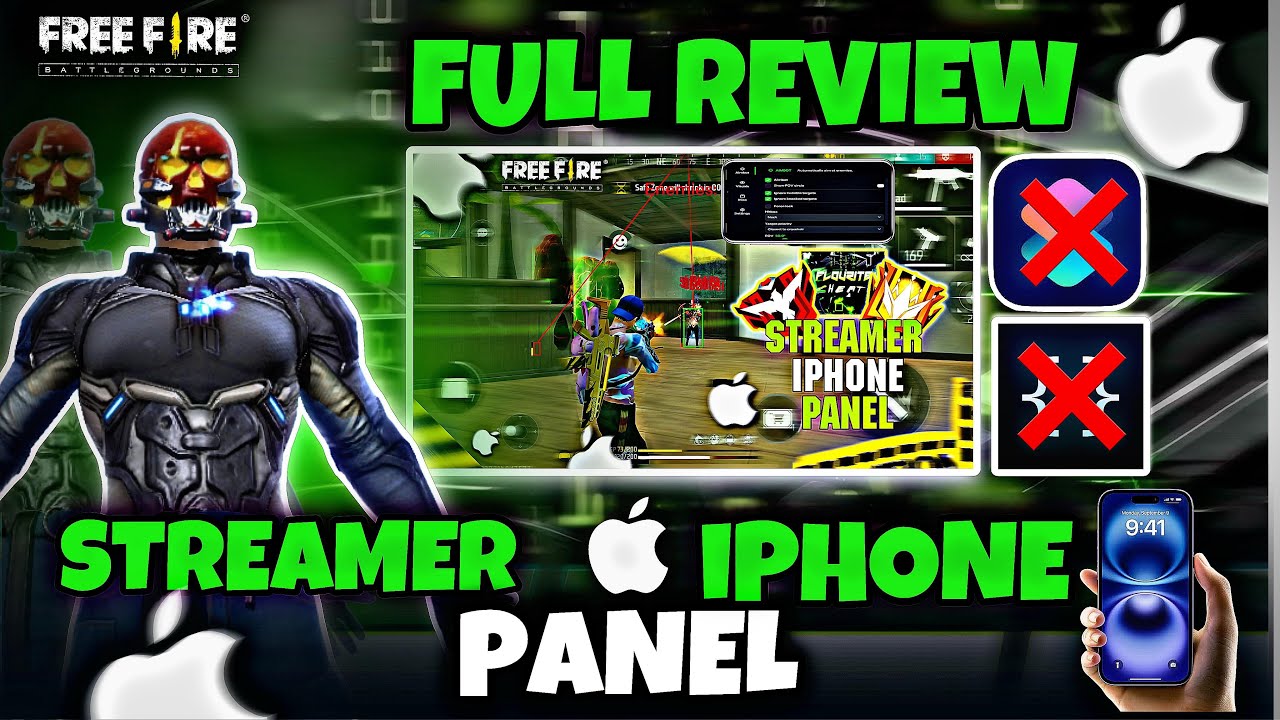 STREAMER PANEL FOR IPHONE FREE FIRE | HIDDEN ON SCREENSHARE | ANTIBAN HACK FOR IPHONE FREE FIRE|