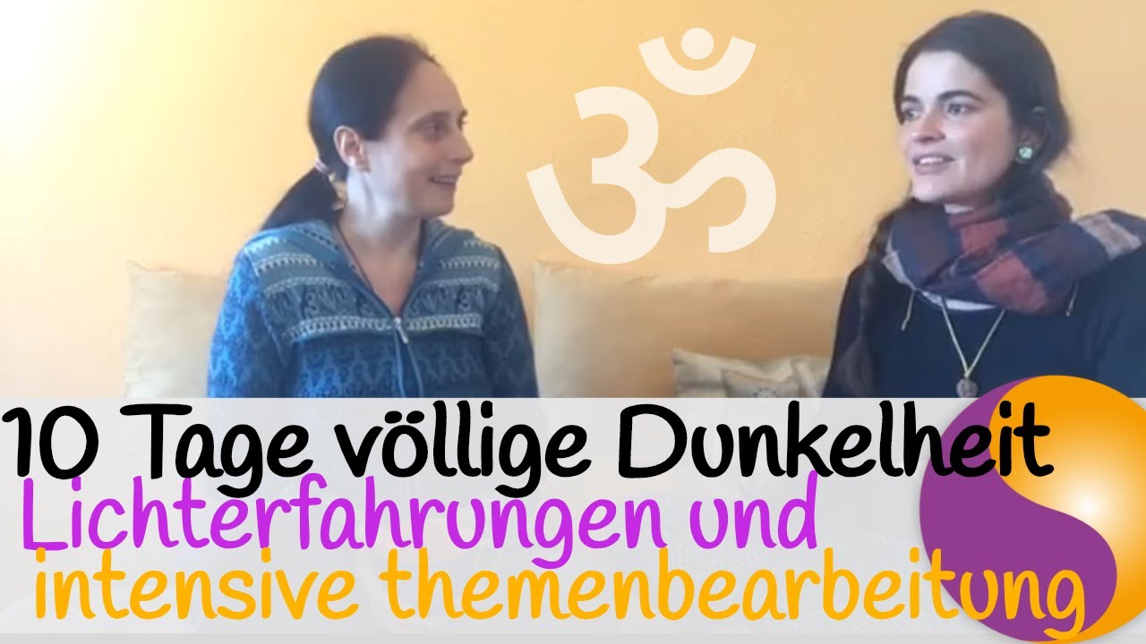 Das erste Gespr&auml;ch im Hellen nach 10 Tagen Dunkelretreat mit Maria