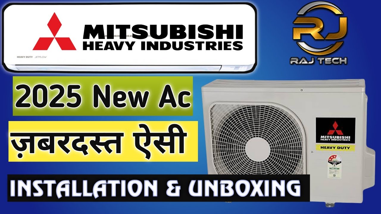 Mitsubishi heavy AC 1.6 ton || split AC installation || 2025 New AC installation ||split AC unboxing