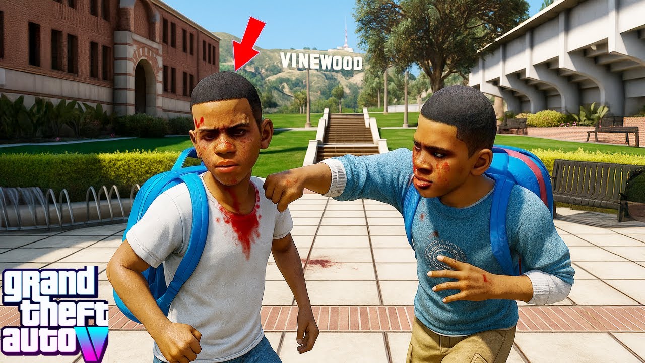 😱👶🏽 Kid Franklin's School Fight with Kid Lamar 👶🏽😱GTA 5 Kid Franklin Real Life Mod S1 EP5