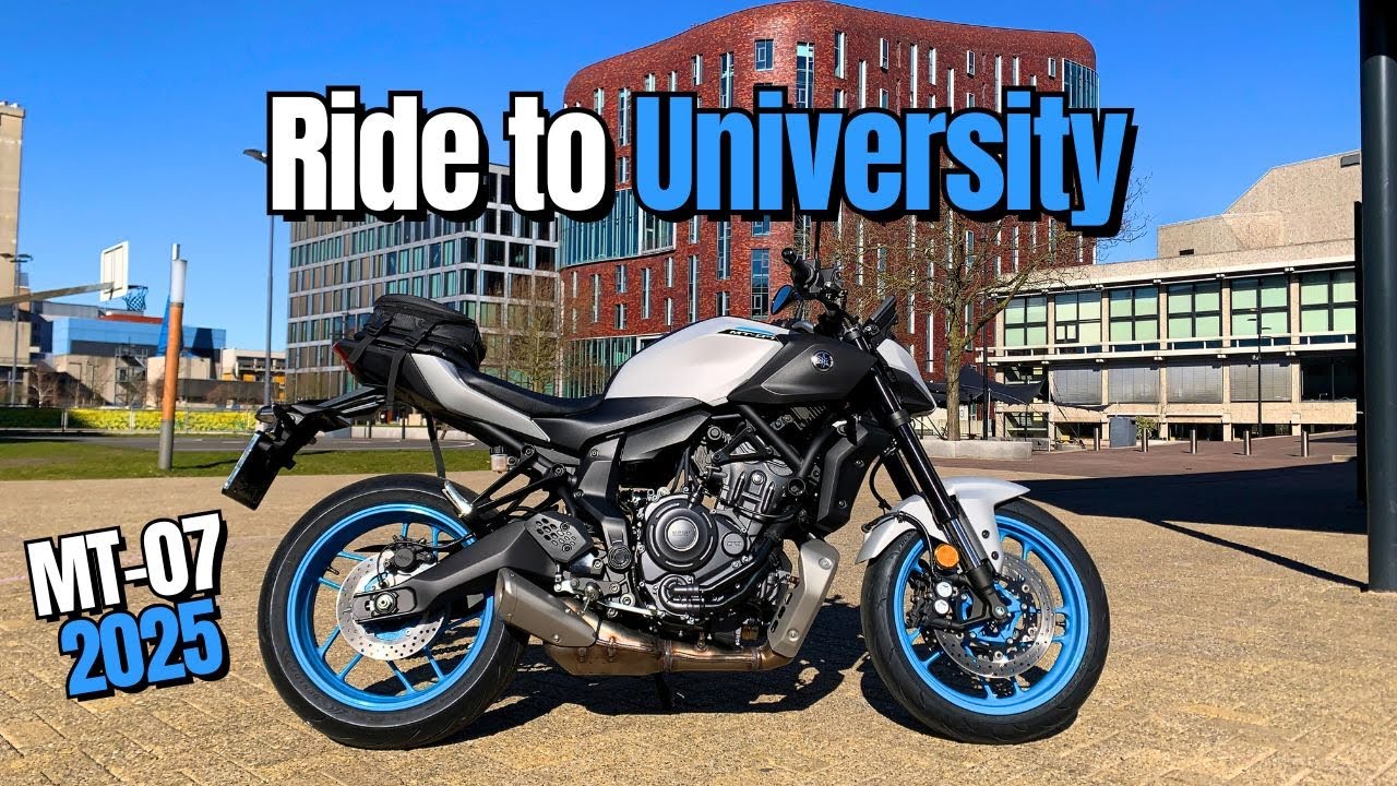 Первая поездка в школу на моем Yamaha MT-07 2025 года