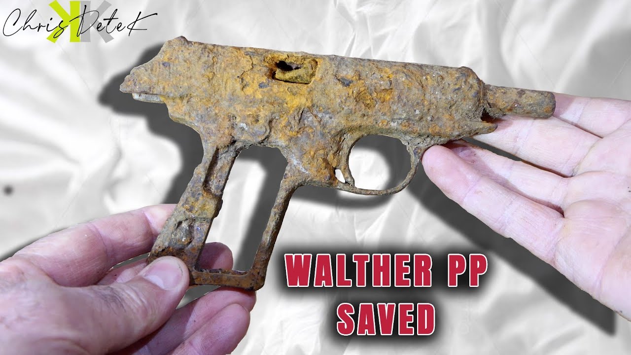 RESTAURATION DU PISTOLET WALTHER PP WW2 1939 - 1945 TROUVÉ A LA PECHE A L'AIMANT