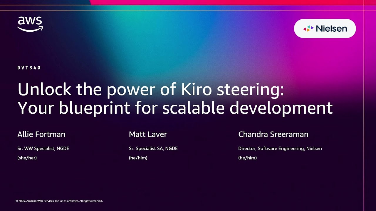 AWS re:Invent 2025-Unlock the power of Kiro steering: Your blueprint for scalable development-DVT340
