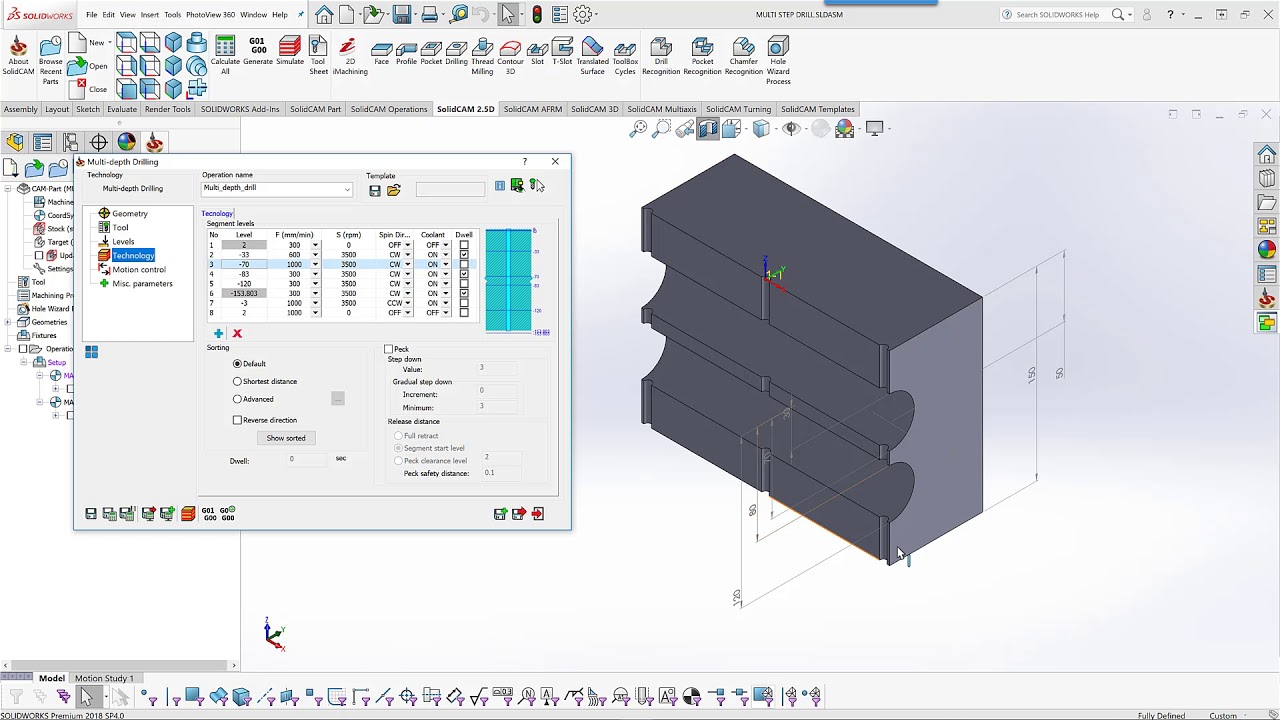 What's New SolidCAM 2019 - Multi Depth Drilling