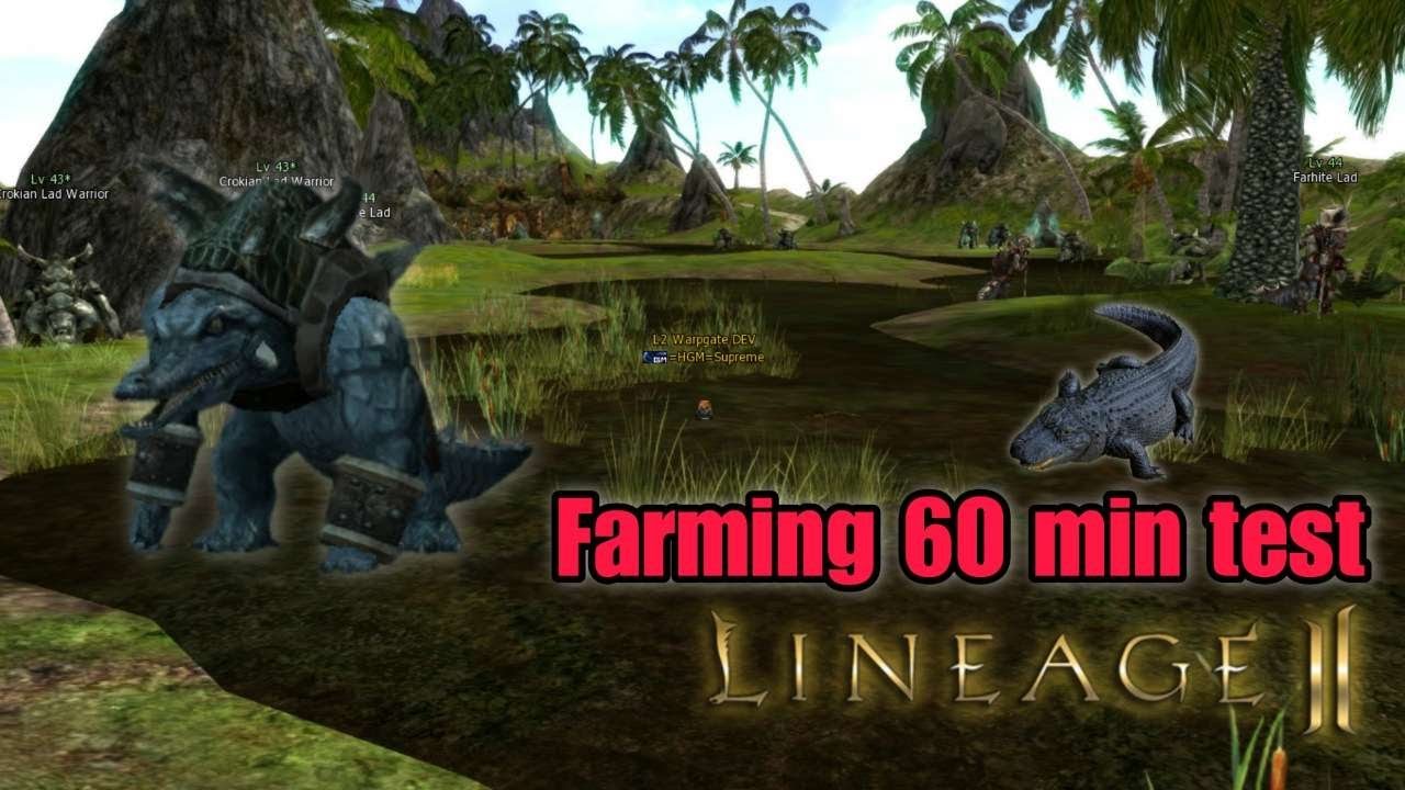[Lineage 2 Essence] Alligator Island farm test