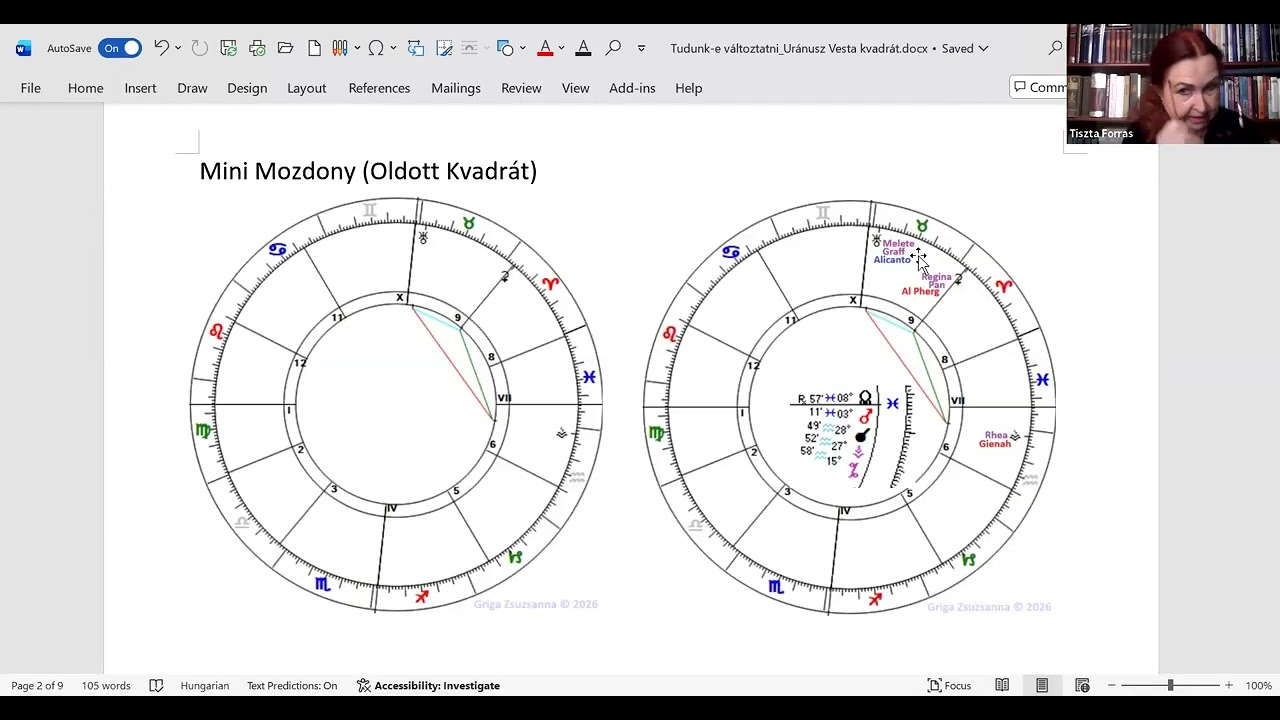 Tudunk-e változni, változtatni? Uránusz – Vesta fix kvadrát