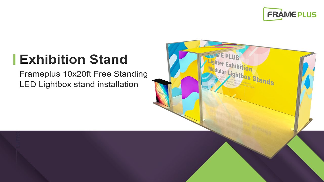 Frameplus 10x20ft Free Standing LED Lightbox stand installation [stand 6]