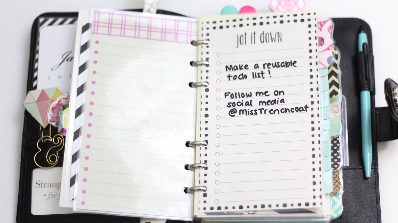 Как создать многоразовые списки дел для вашего Filofax