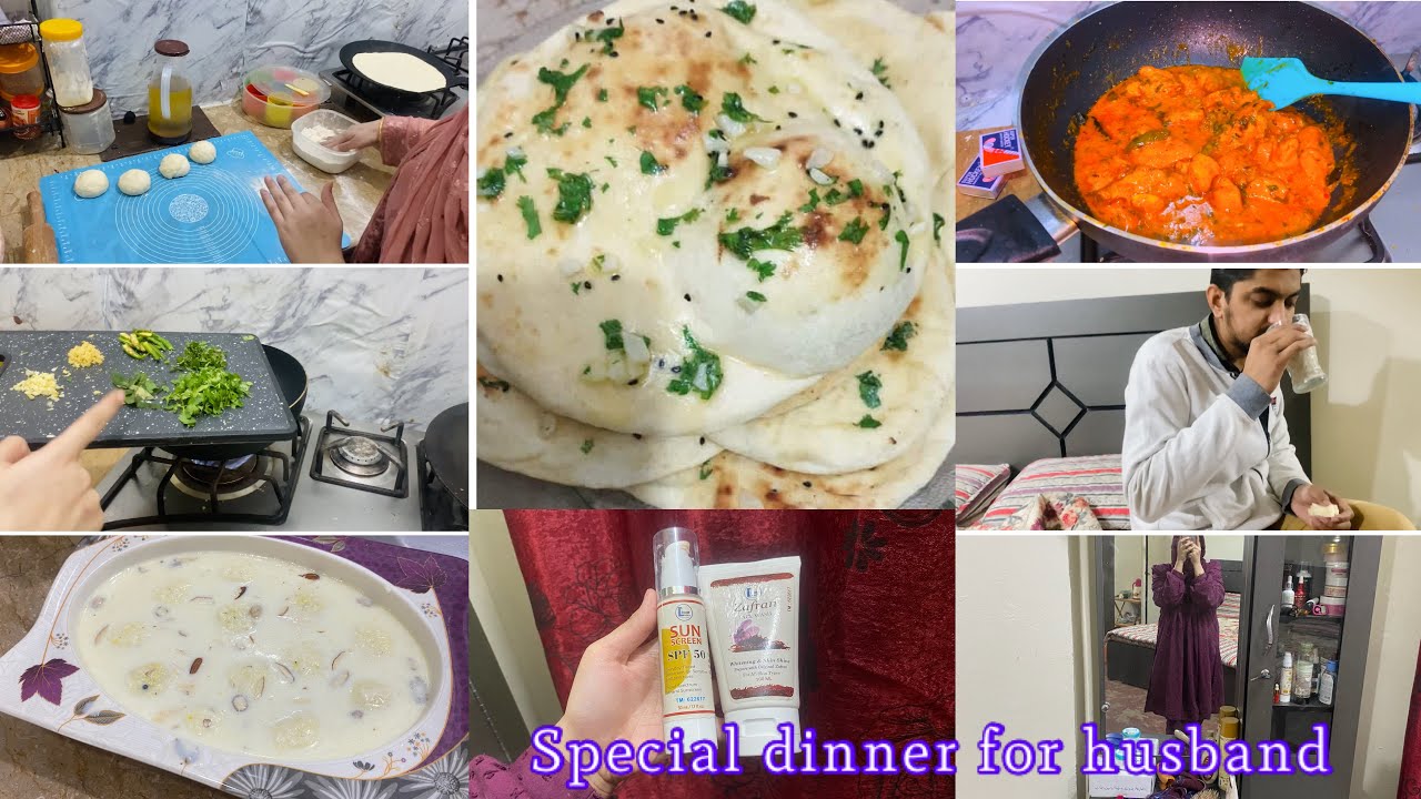 Aj to husband bhot Khush hoi  Arrange Special dinner For Husband❤️Special Naan+ chicken 65+ Rasmalai