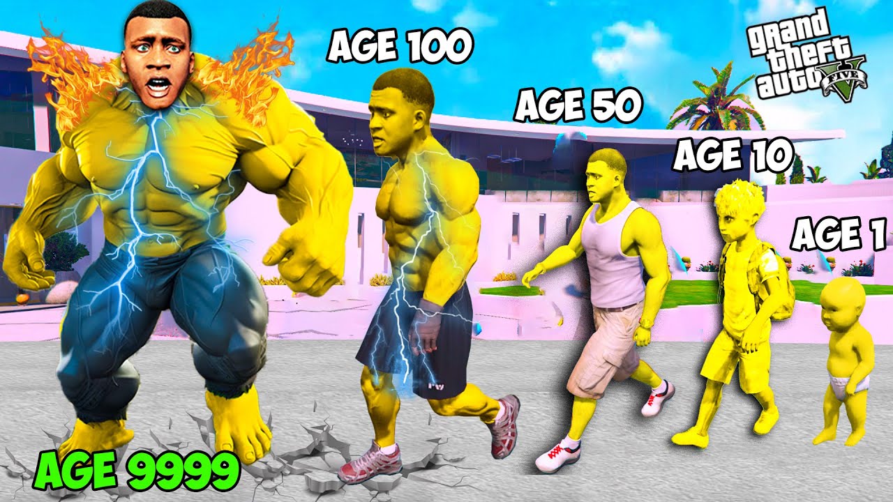 Evolution of Gold Franklin – From Baby to Beast With Avengers in GTA 5