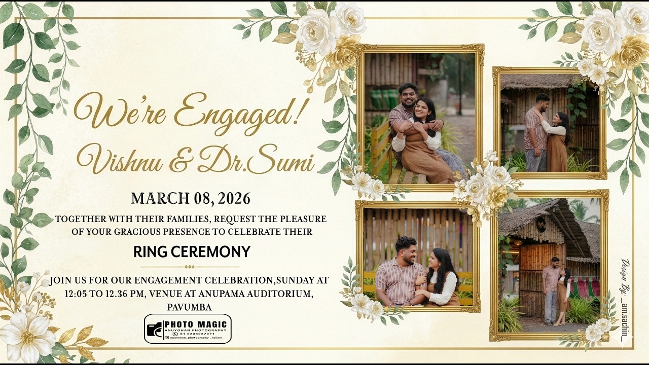 Ring Ceremony | Vishnu & Dr.Sumi