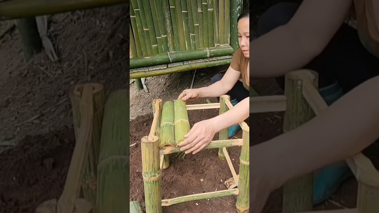Make simple bamboo tables and chairs