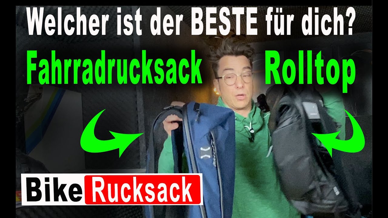 Welcher ist der Beste f&uuml;r dich? Rolltop oder normaler Fahrradrucksack ⎢ Guide