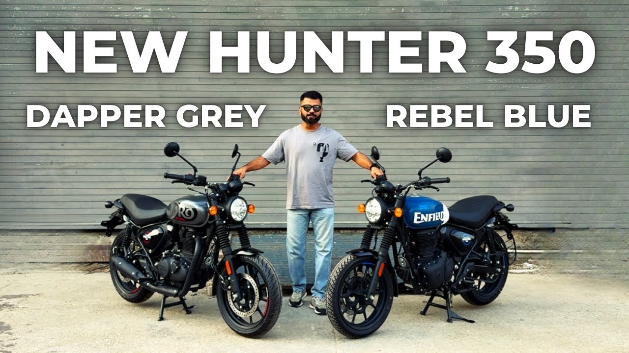 New 2025 Hunter 350 Dapper Grey & Rebel Blue Review | Motorxone