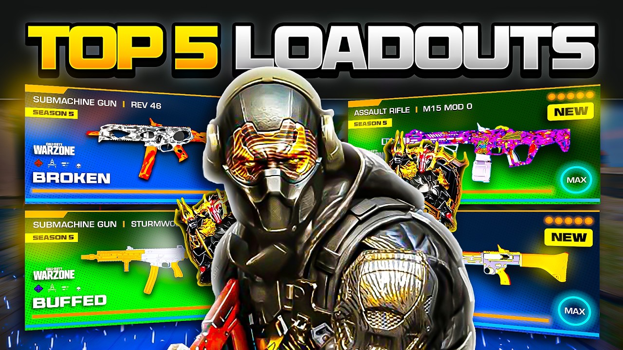 the TOP 5 *BROKEN* META Loadouts in Warzone After the NEW UPDATE! (Warzone BEST Builds)
