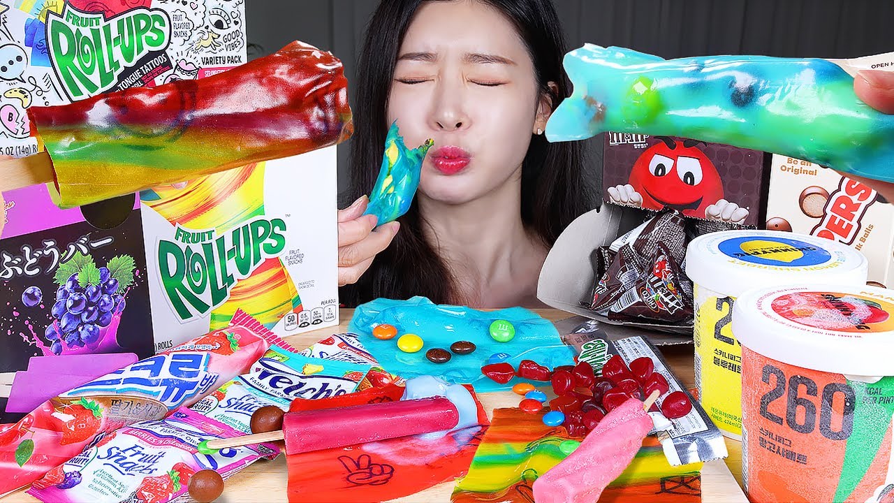 ASMR MUKBANG | ПОПРОБУЕМ МОРОЖЕНОЕ С ЗАМОРОЖЕННЫМИ ФРУКТАМИ 🧊😖❄️ МОРОЖЕНОЕ, ЖЕЛЕ, ШОКОЛАД