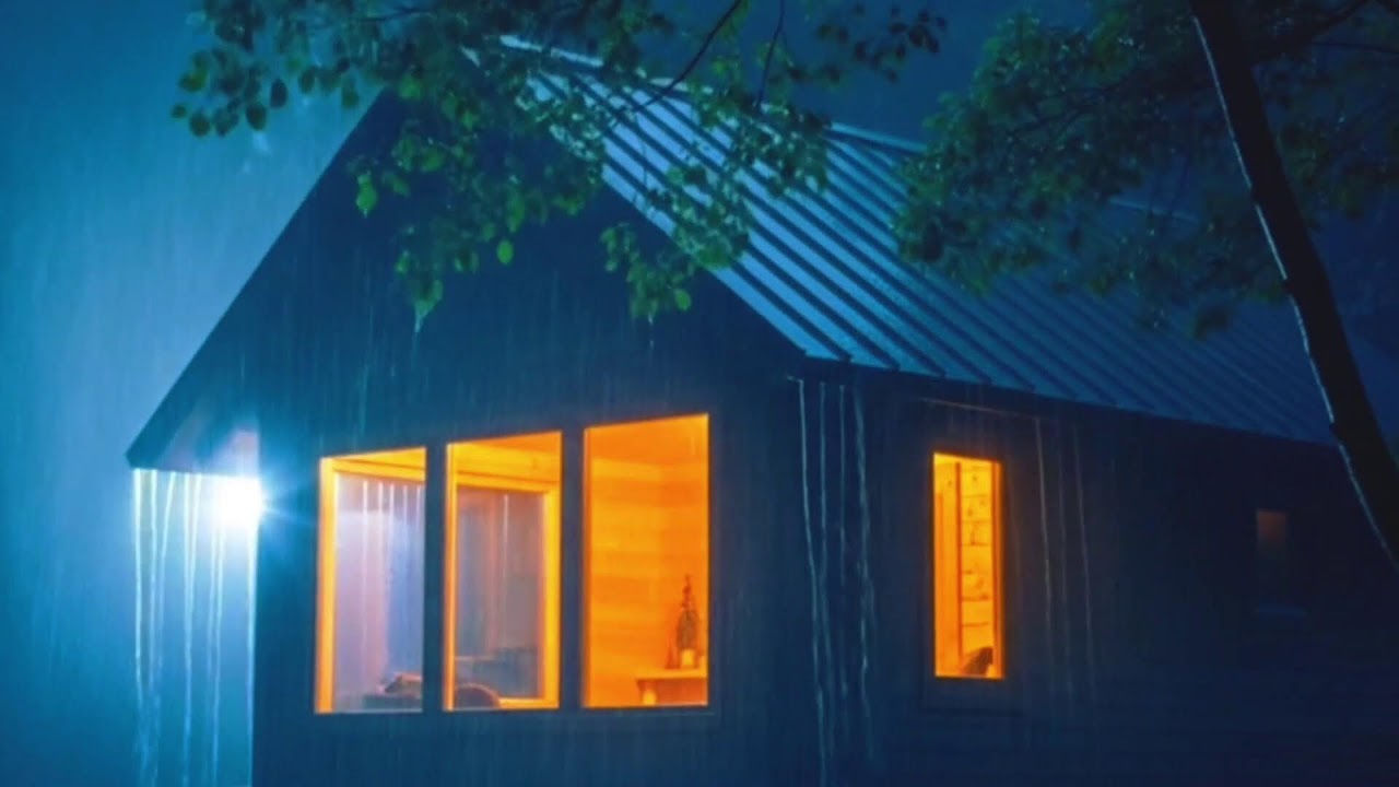Rainy Night with Thunder | Peaceful Storm Sounds for Anxiety Relief | HEAVY RAIN | RAIN SOUNDS