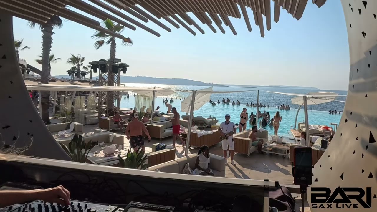 Cafe Del Mar, Malta Island August 2025. DJ & Saxophone Live Act Summer Set by BARI SAX LIVE