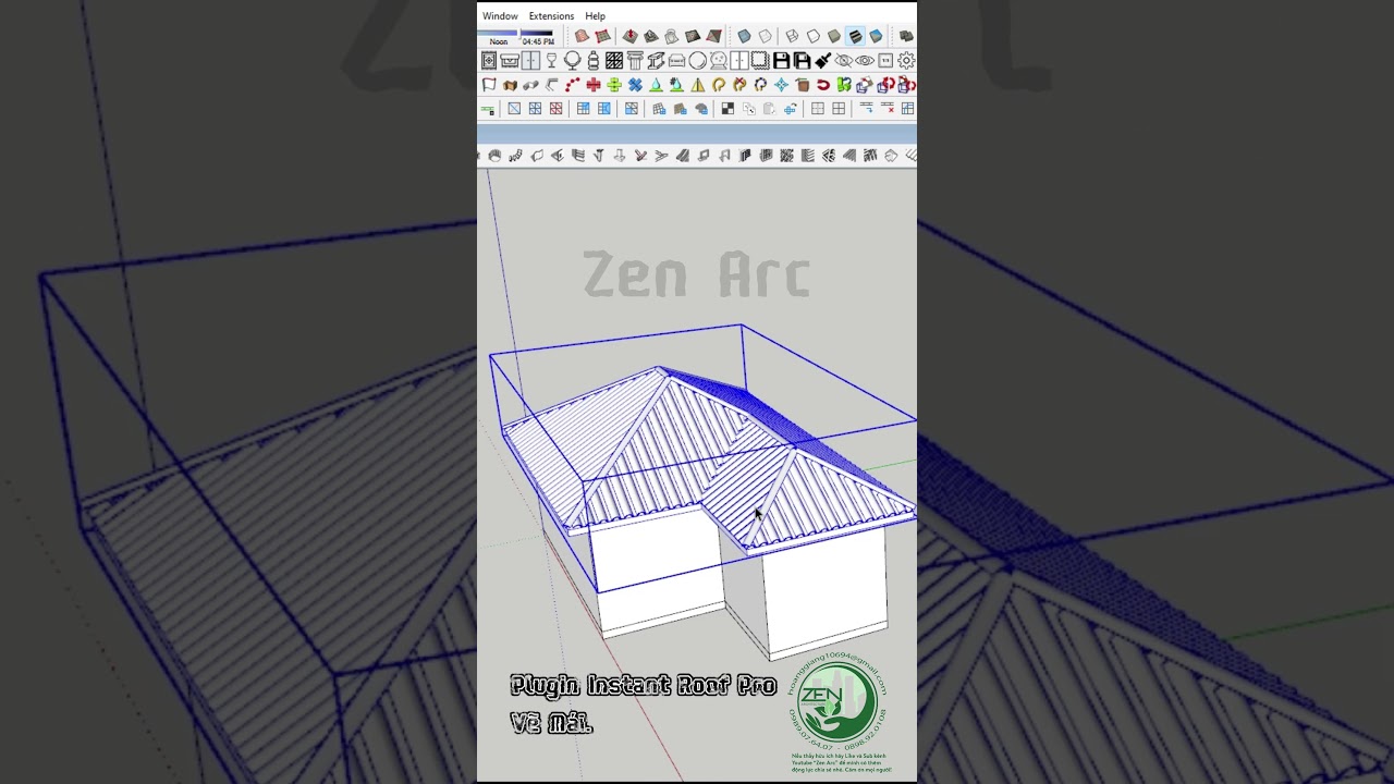 Sketchup Plugin Instant Roof Pro tạo mái nhanh #sketchup #shorts