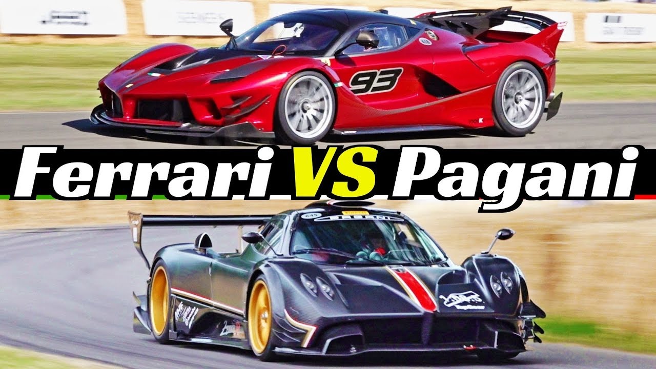 Ferrari FXXK EVO Vs Pagani Zonda Revolución - The ULTIMATE V12 N/A Engine Sound Battle! - FOS 2019