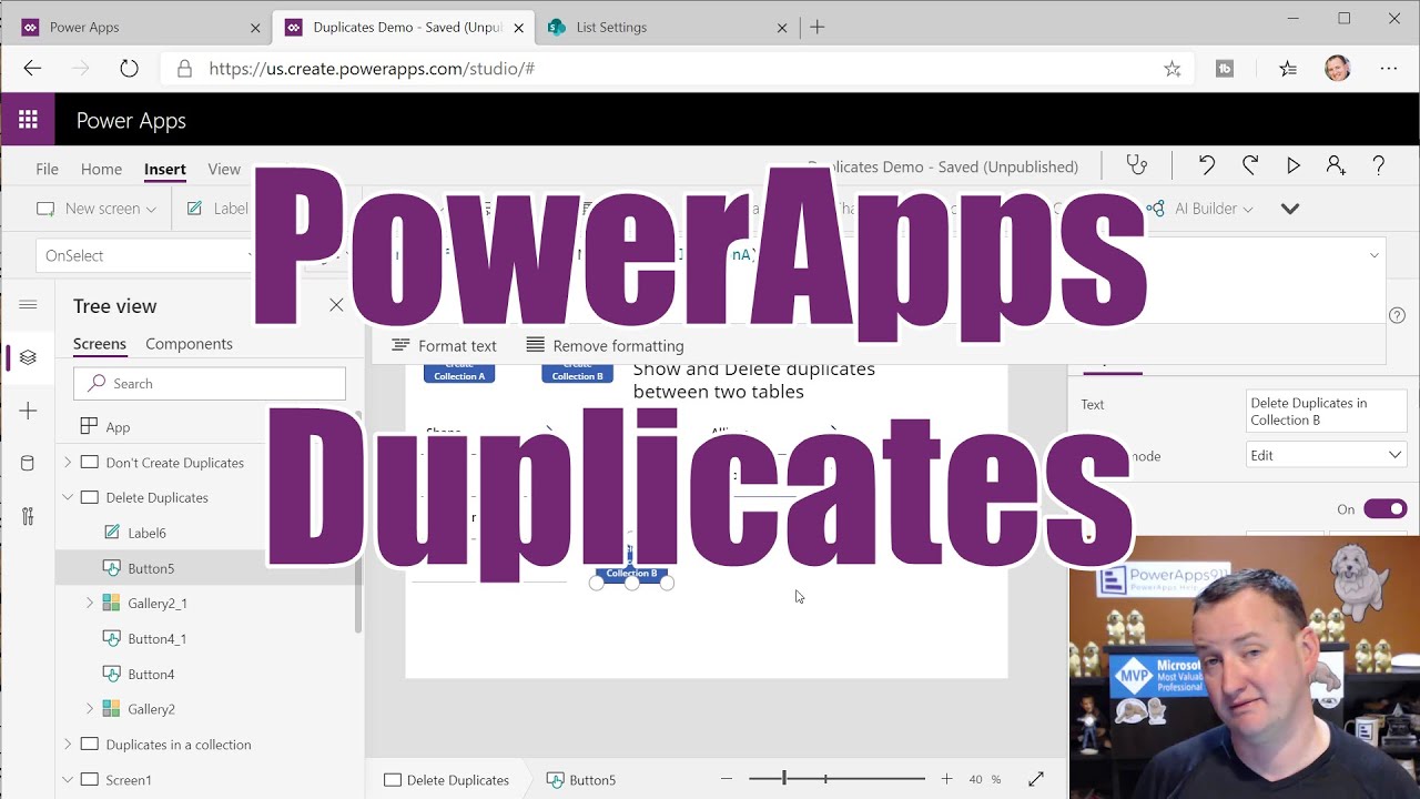 PowerApps Duplicates - Avoid, highlight, and even delete