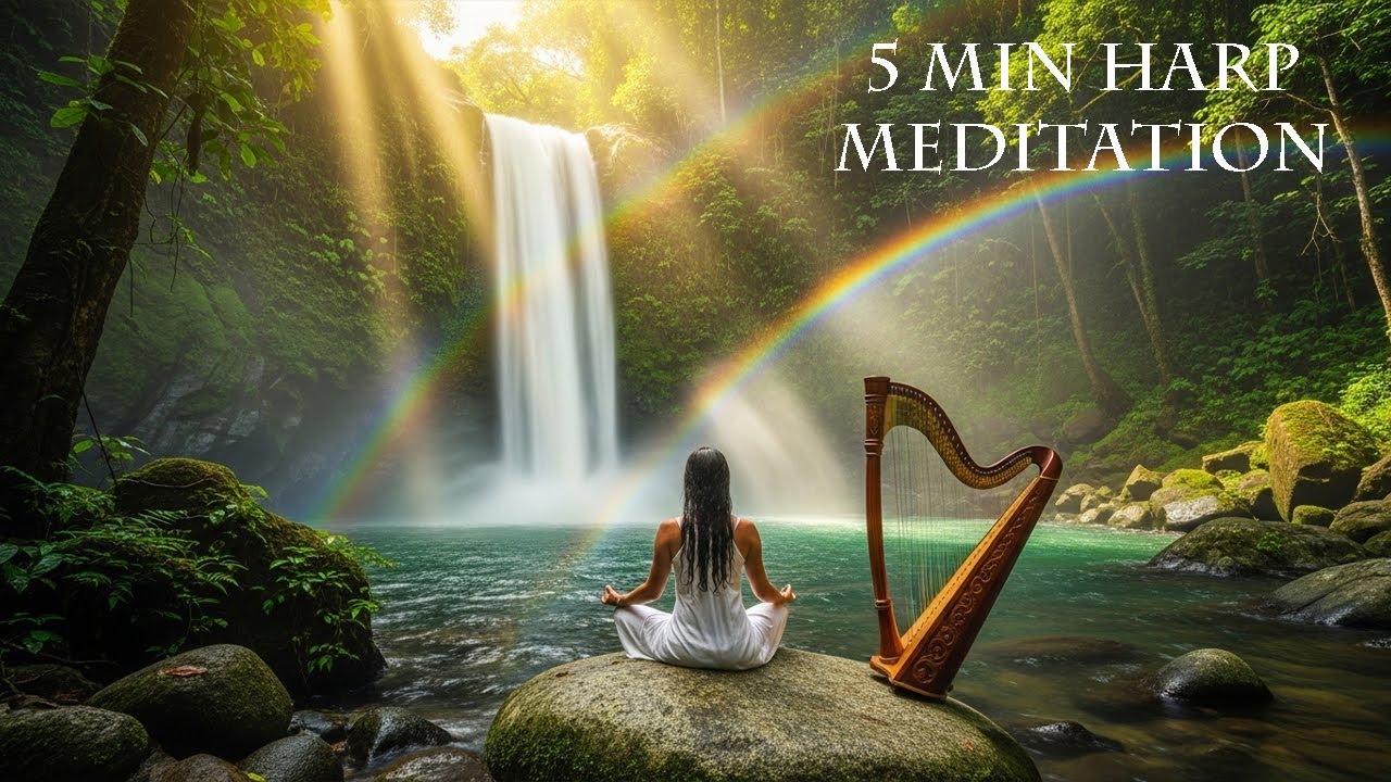 5 Minute Meditation | Harp Music For Mindfulness
