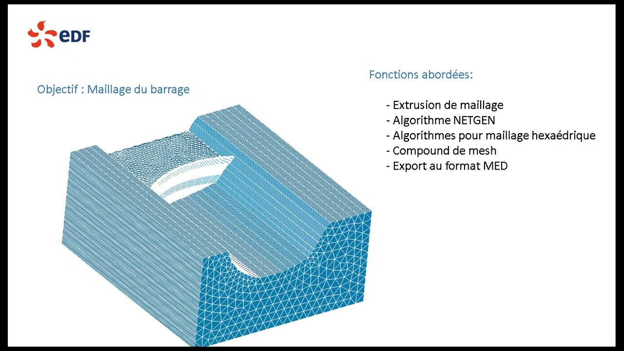 Maillage d'un barrage avec SALOME (module MESH)