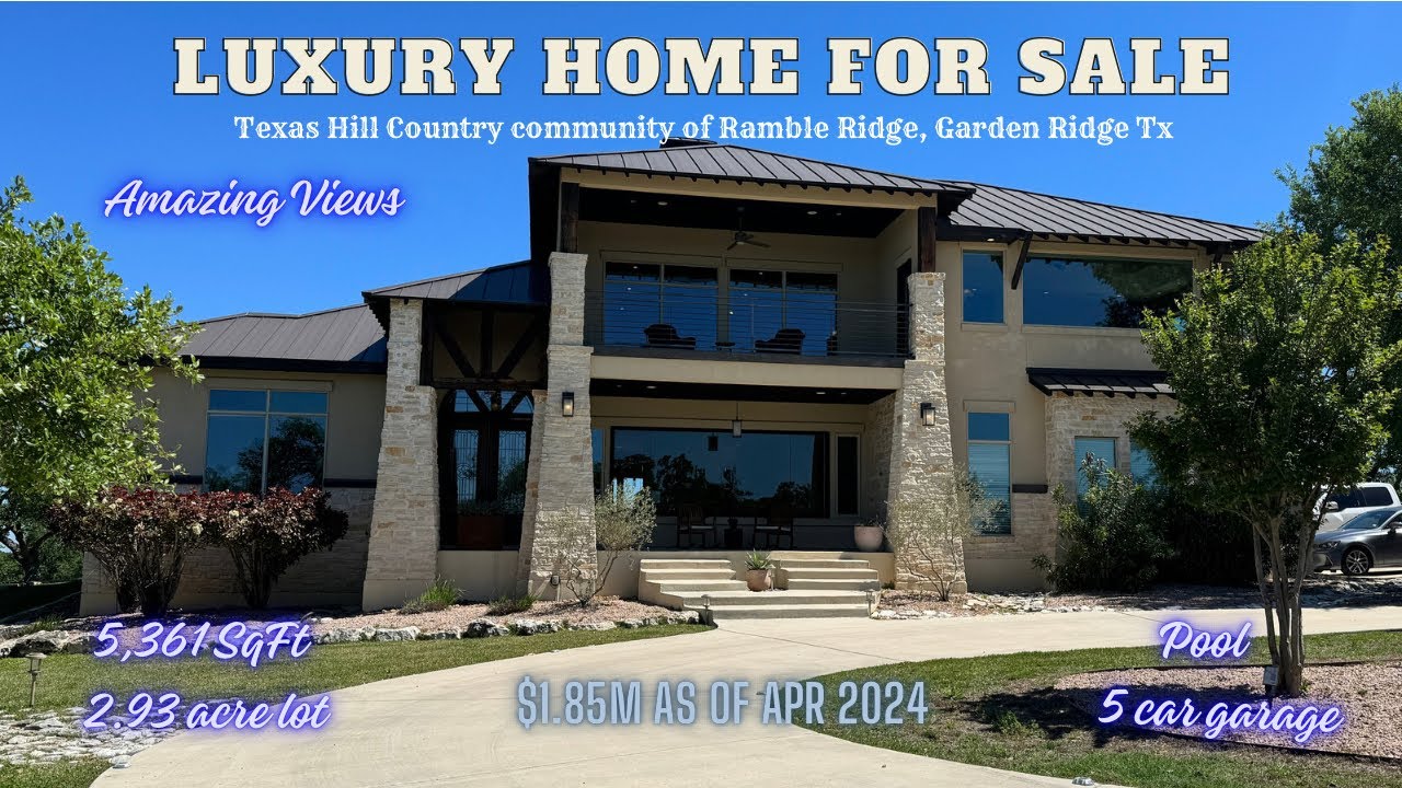 Luxury Texas Hill Country Home for Sale, Ramble Ridge, Garden Ridge Tx