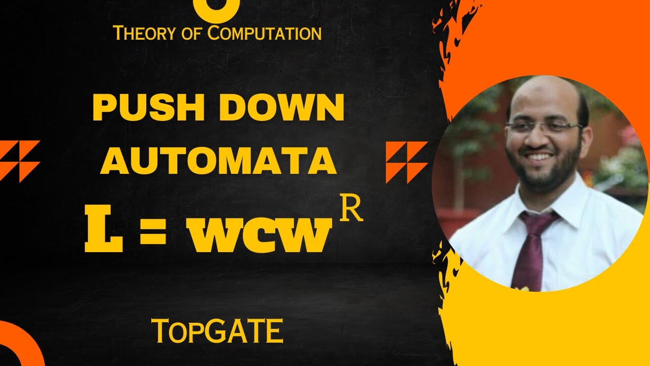 PDA for WCW^R | Pushdown Automata for the language WCW^R | Automata Theory | TOC