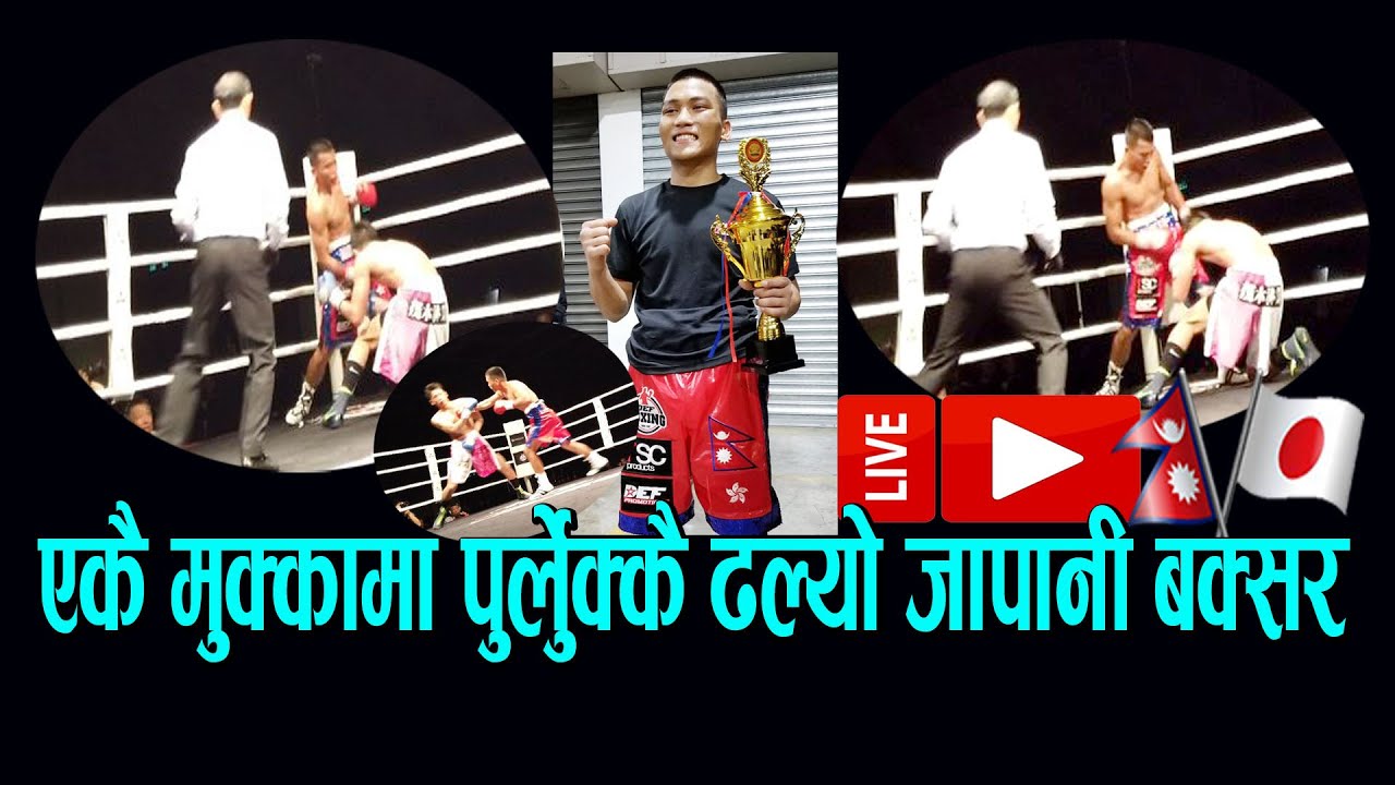 Nibesh को उत्कृष्ट प्रर्दशनी ।। जापानी बक्सरलाई मुक्कै मुक्का दिदै सिधै नकआउट बनाए । ASIAN BOXING HK