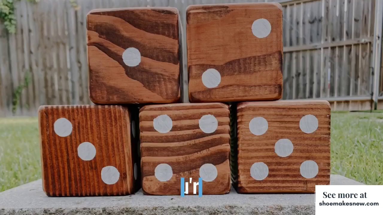 How to make a DIY yard Yahtzee dice set for $10: Perfect for lawn games
