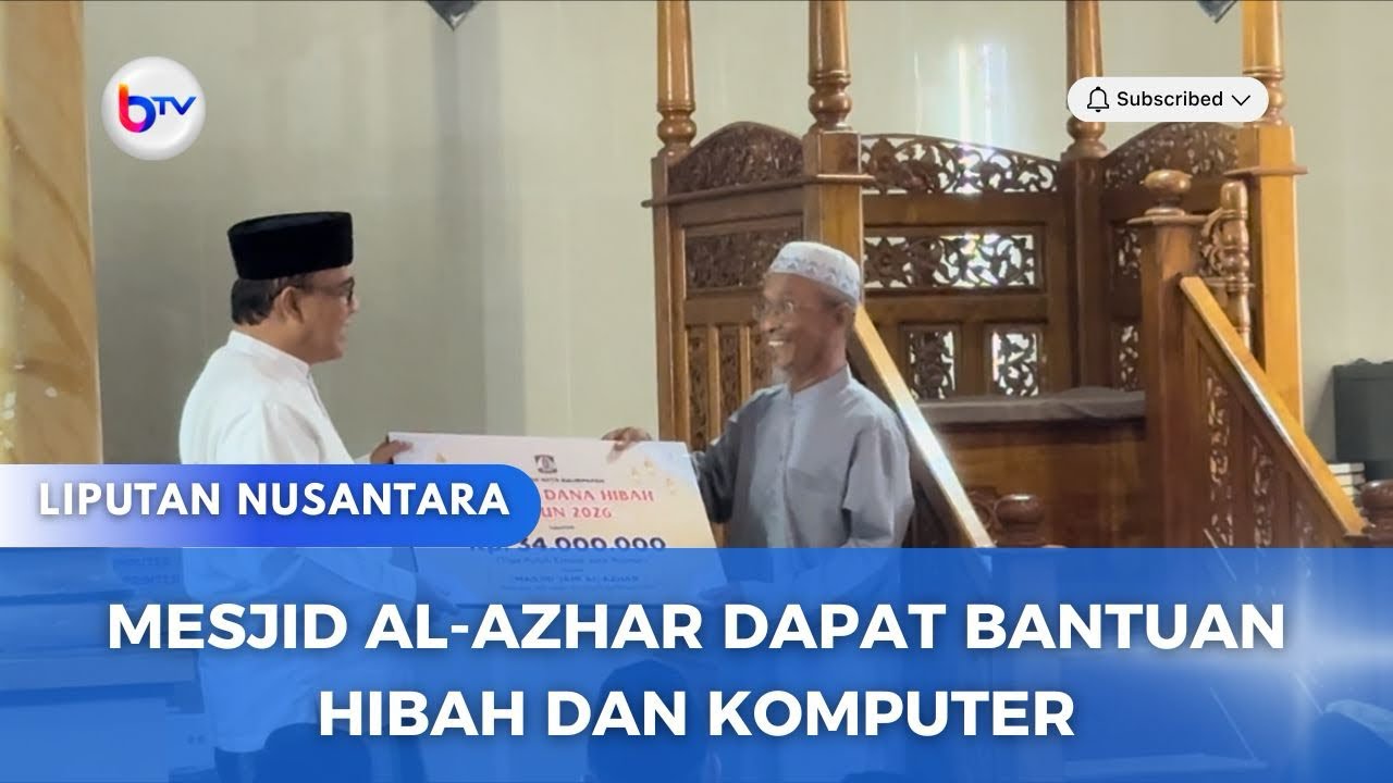 MESJID AL-AZHAR DAPAT BANTUAN HIBAH DAN KOMPUTER