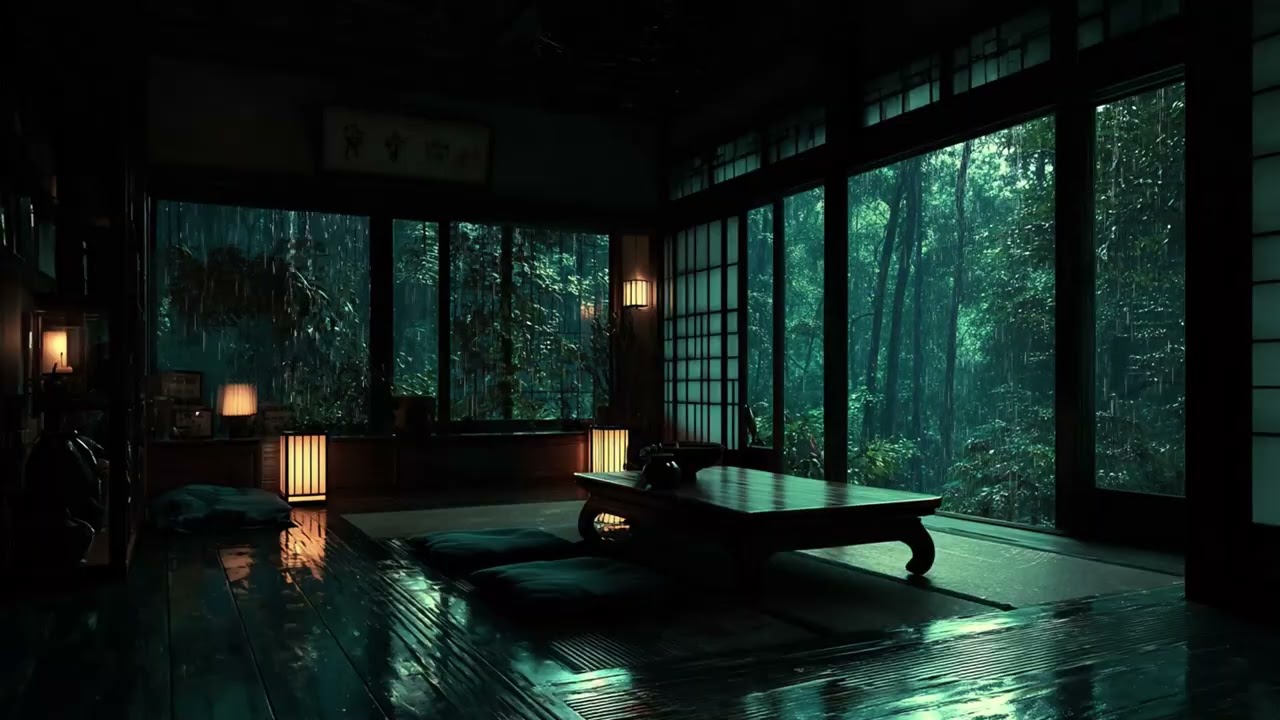 Calm Night Piano Note | Soft Rain on Window Sounds for Calm Night Focus and Gentle Emotional Balance