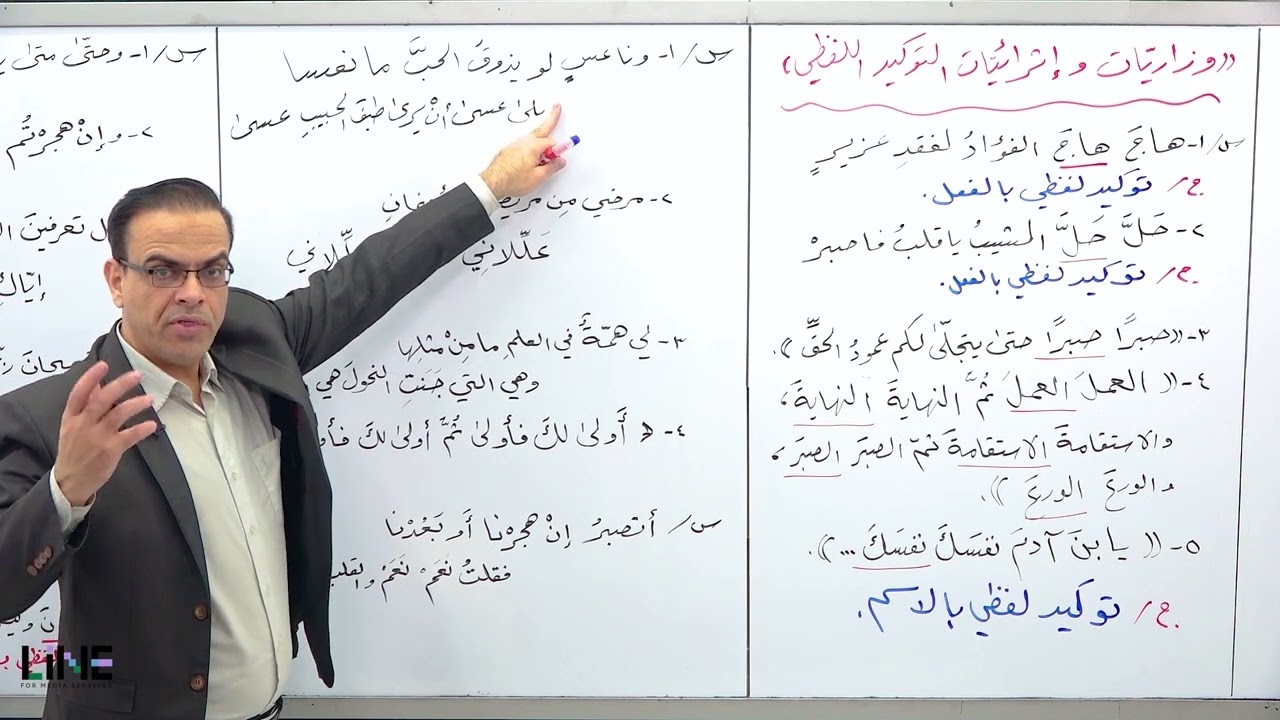 وزاريات وإثرائيات للتوكيد/ اللفظي/ المحاضرة الرابعة 2024.