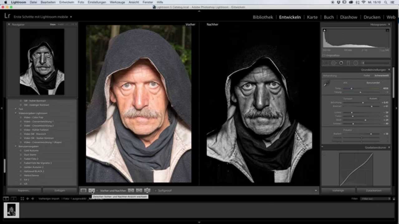 Charakter Portrait in Lightroom