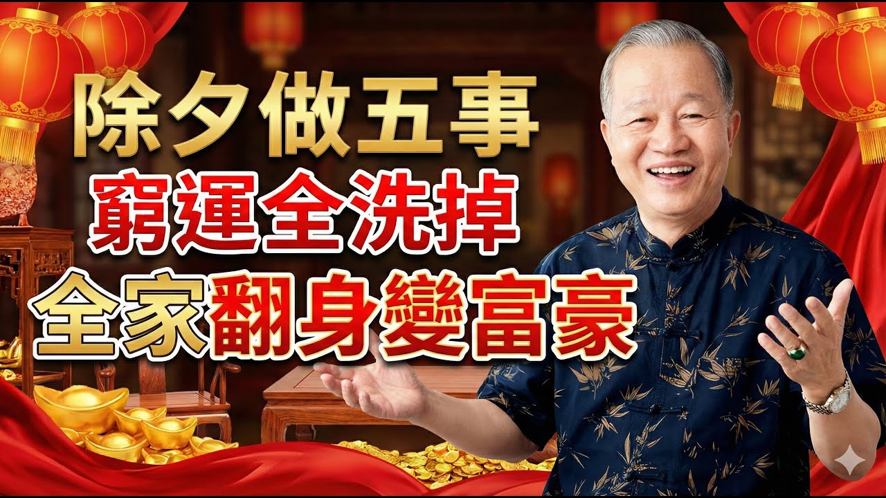 除夕大掃除千萬別亂扔！曾仕强：這三樣舊物是“財庫”，扔了就是破財！#曾仕强 #易经智慧 #除夕大扫除 #风水禁忌 #2026过年