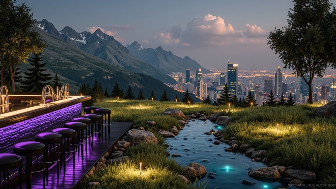Deep Chill Lounge Music - Elegant Cocktails & Night City Skyline Vibes