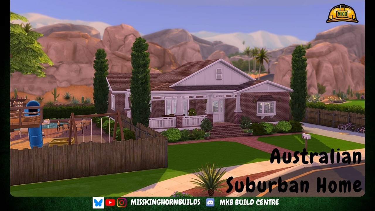 Australian Suburban Home | The Sims 4 | Speed Build | No CC