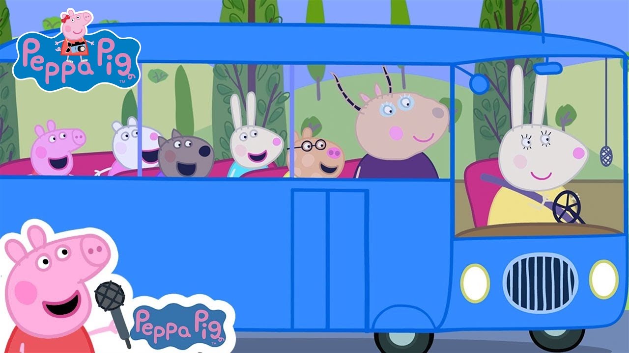 Wheels on the Bus Peppa Pig | Peppa Pig Songs | Nursery Rhymes + Kids Songs