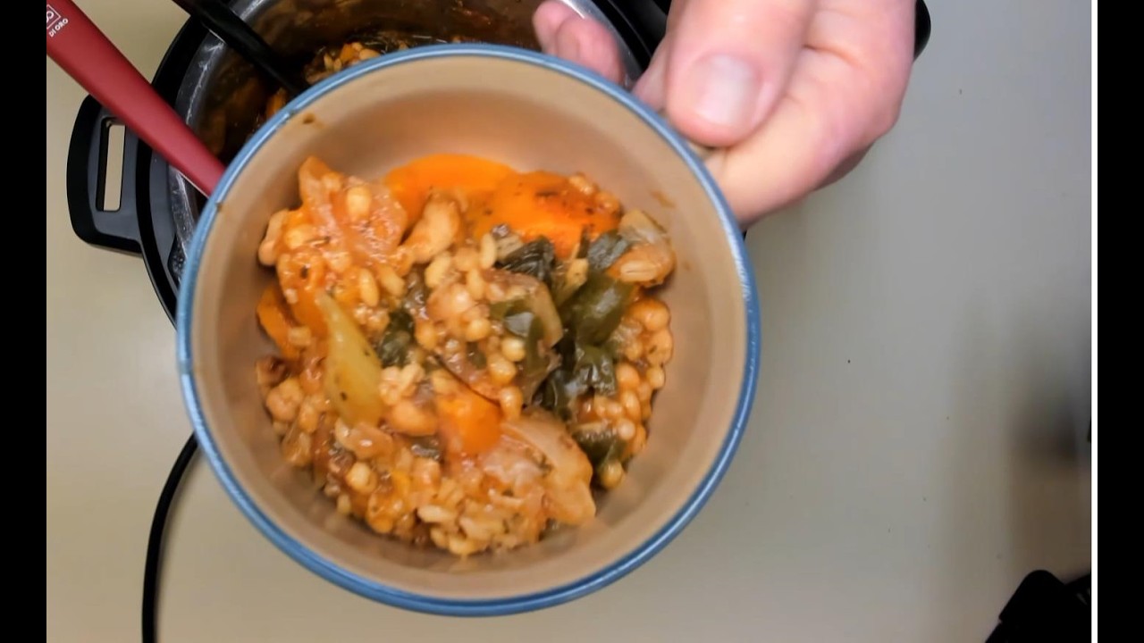 Bean with Barley Soup in the Instant-Pot