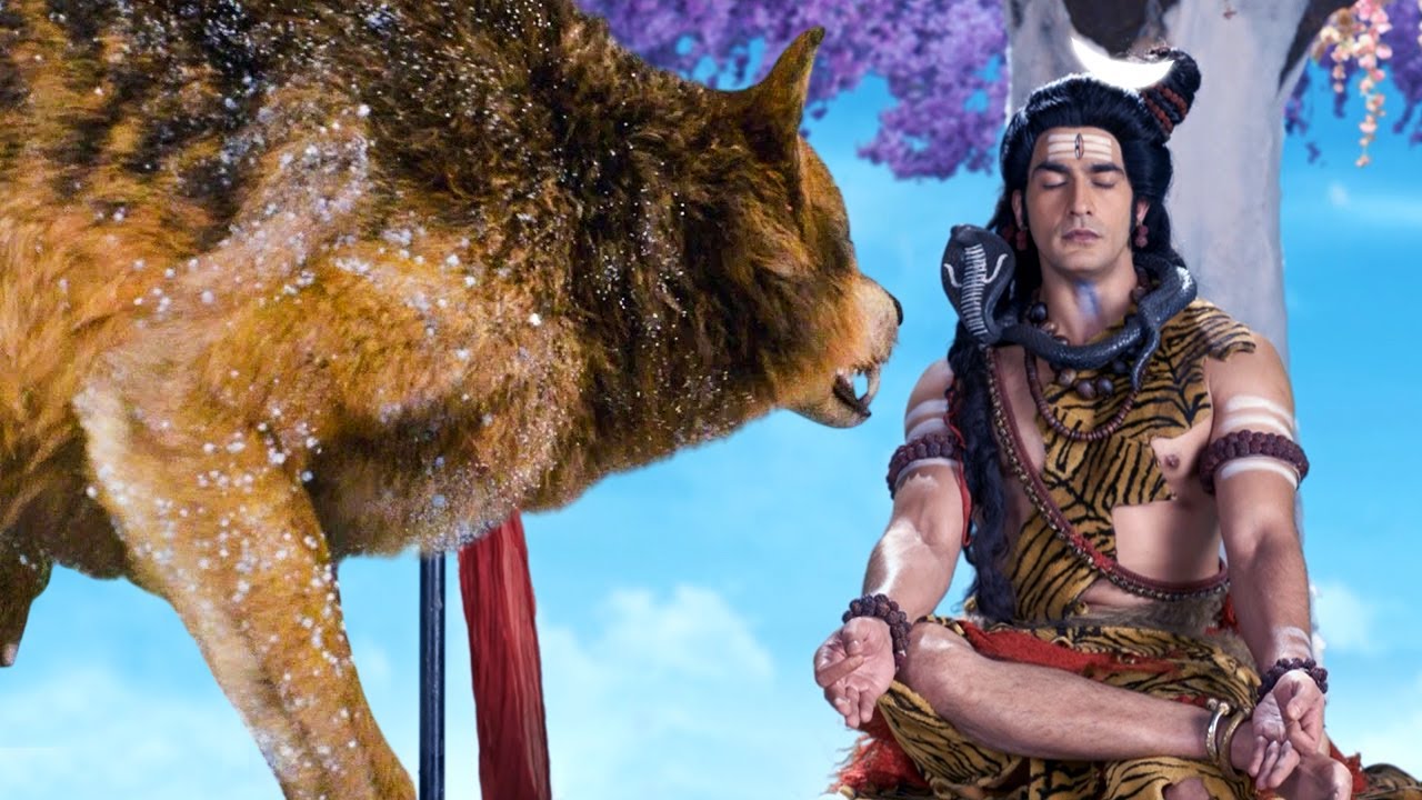 जब कैलाश पर घुस आये भेड़िये ने किया समाधि में विलीन महादेव पर हमला | Hindi Serial  @maxbhaktidigital