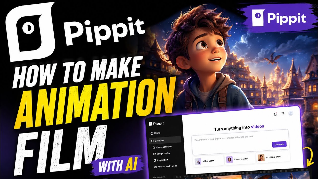 How to Make Animation Film with AI  | Pippit AI Tutorial