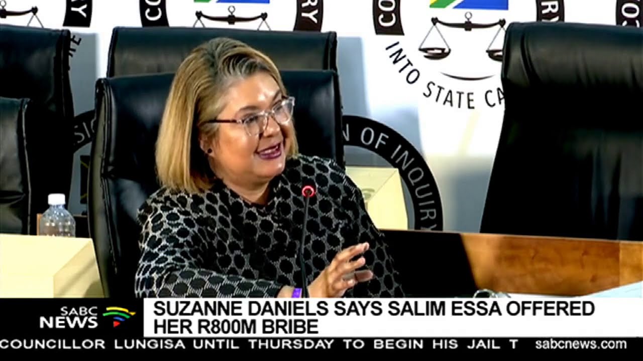 Suzanne Daniels says Gupta associate Salim Essa offered her a R800 million bribe