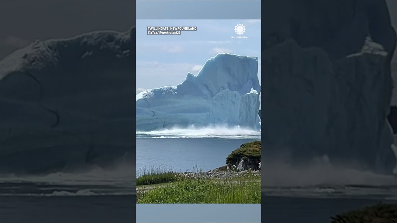Iceberg Flips Over in Newfoundland
